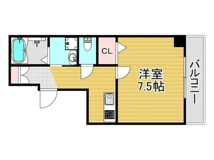 アネックス此花(1K/7階)の間取り写真