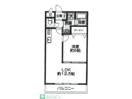 ウシオ-05(1LDK/3階)の間取り写真