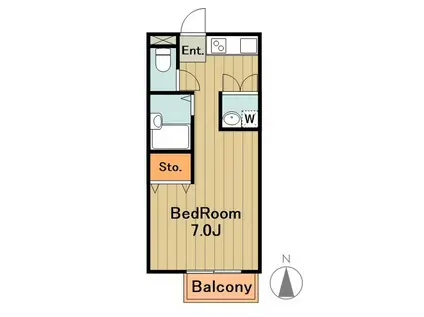 センターアーバン(1K/2階)の間取り写真