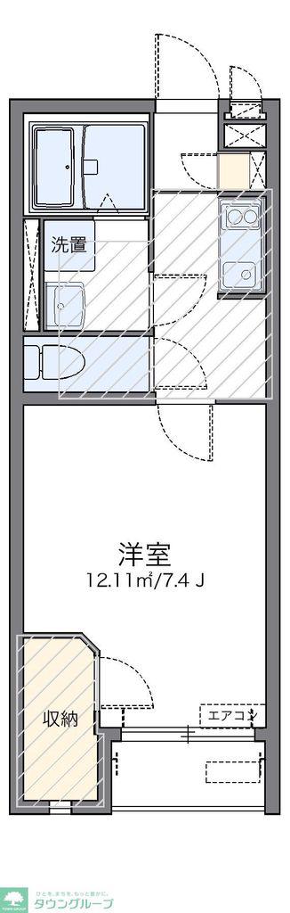 レオネクストカサラソ(1K/2階)の間取り写真