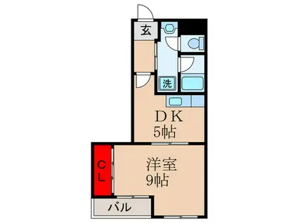 アミジックマンション(1DK/1階)の間取り写真