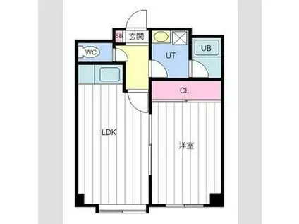 ALLEZ麻生 (1LDK/3階)の間取り写真