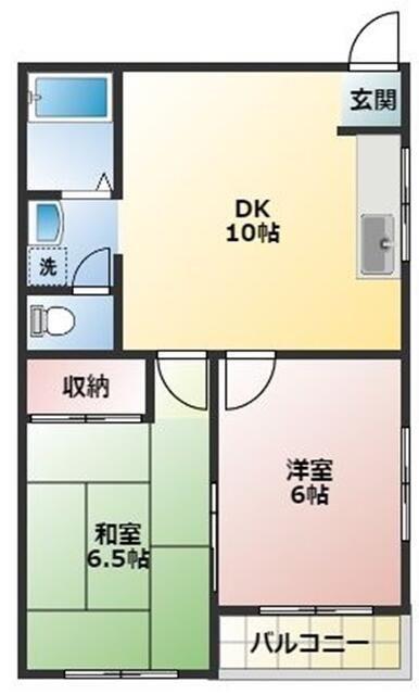 サンコーポ笹塚(2DK/5階)の間取り写真