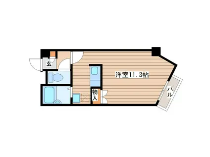 タウンサイド錦(ワンルーム/3階)の間取り写真