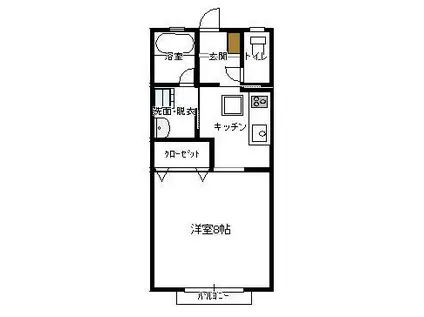 コスモス(1K/2階)の間取り写真