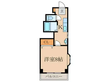 ラフィネ18(1K/3階)の間取り写真