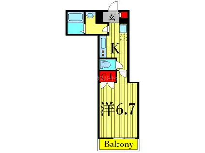 CREER DES LIENS(1K/1階)の間取り写真