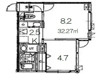 スマイル ステージ(1LDK/2階)の間取り写真