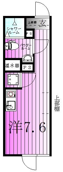 COCOFLAT北千住サウス(ワンルーム/4階)の間取り写真