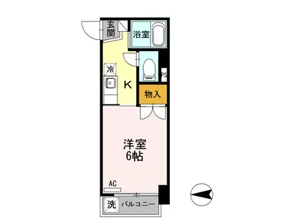 SYビル(1K/2階)の間取り写真