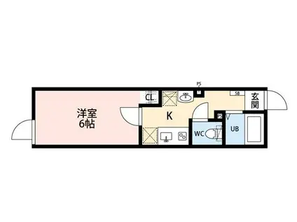 メゾン プランタン(1K/5階)の間取り写真