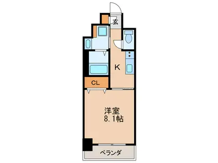 ALATO丸の内(1K/9階)の間取り写真