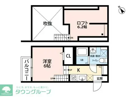 MASON DE CHARMANT(ワンルーム/1階)の間取り写真