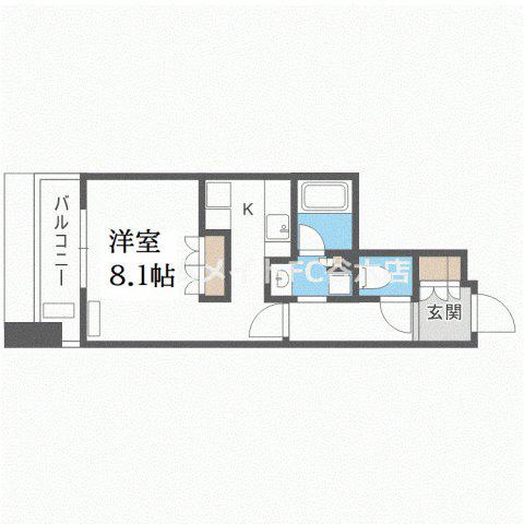 アビティ江坂(1K/7階)の間取り写真