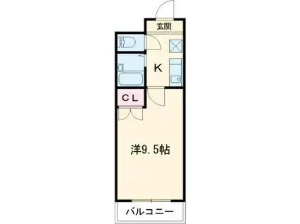 ジョイフル明和(1K/2階)の間取り写真