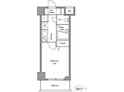 レジディア上落合(1K/1階)の間取り写真