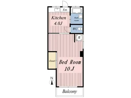 マンションズトーヨー(1K/2階)の間取り写真