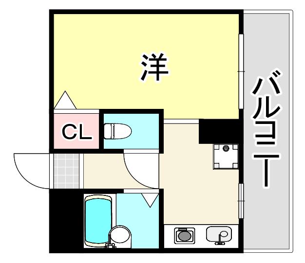 VERDE KITANO(1K/3階)の間取り写真