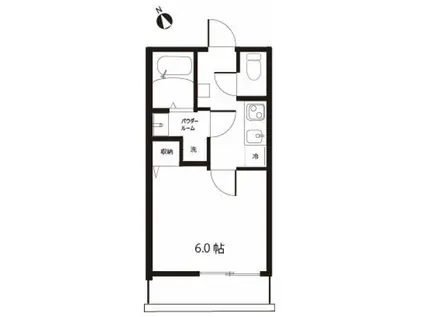 PREMIER NISHI-FUNABASHI(1K/1階)の間取り写真