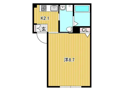 RUNFEE(1K/3階)の間取り写真