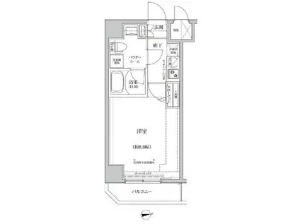 パティーナ住吉TRIA(1K/7階)の間取り写真