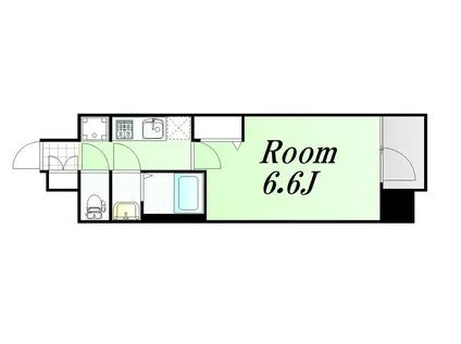 アドバンス大阪ヴェンティ(1K/2階)の間取り写真