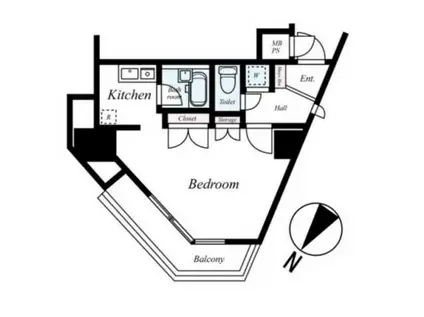 ドルチェ・リクエスト水道橋(1K/9階)の間取り写真