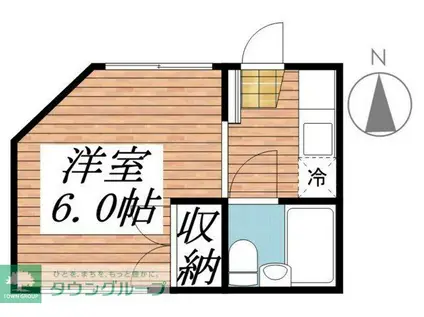 ホワイトハウス II(1K/3階)の間取り写真