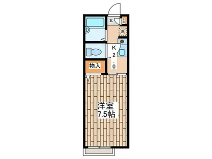 サンテラス千歳船橋(1K/1階)の間取り写真