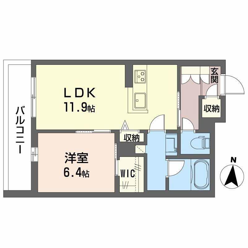 ラパネージュ(1LDK/2階)の間取り写真
