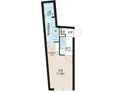 レピュア西巣鴨駅前レジデンス(1K/1階)の間取り写真