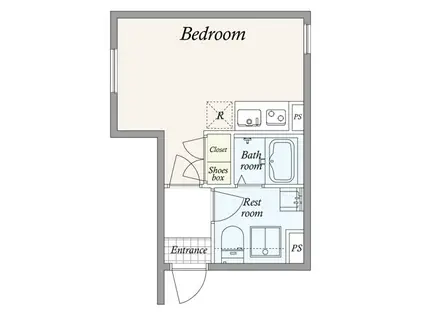 GRAN PASEO島津山イースト(ワンルーム/1階)の間取り写真