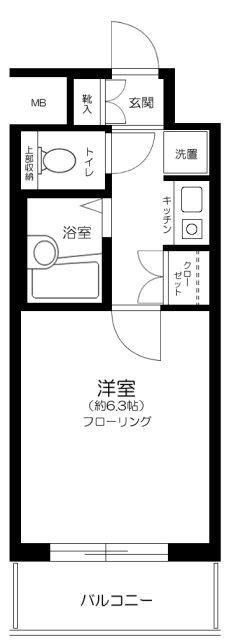 日神パレステージ音羽(1K/1階)の間取り写真