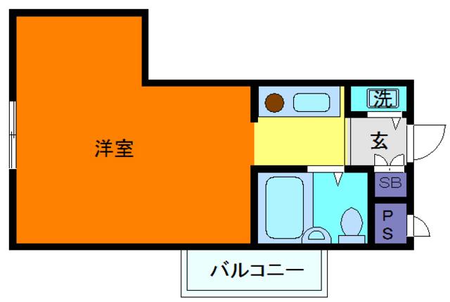 ロイヤルメゾン魚崎II(1K/1階)の間取り写真