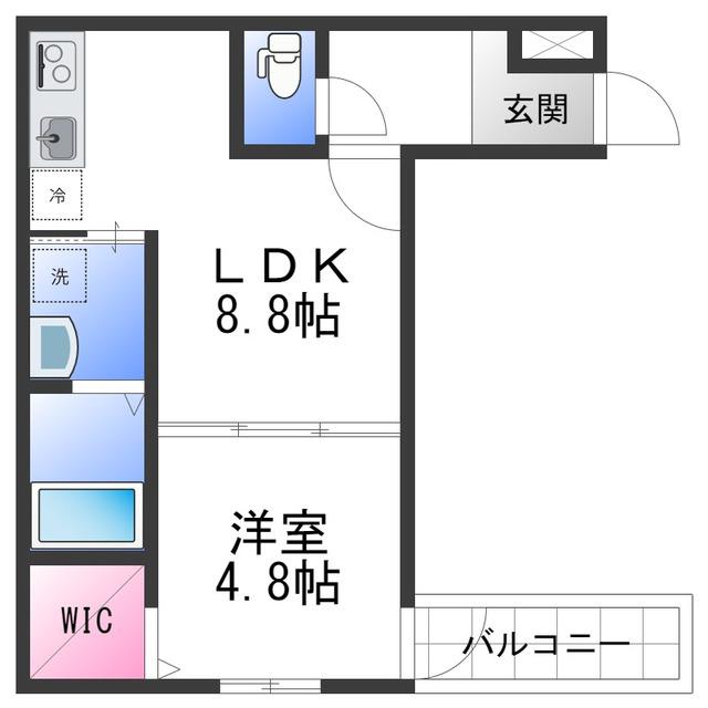 サンリゾート12(1LDK/1階)の間取り写真