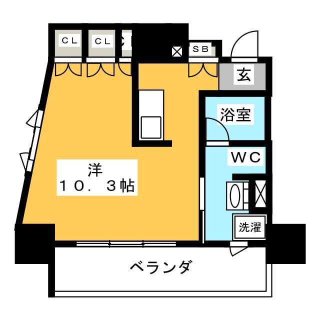 パークアクシス本郷の杜(1K/8階)の間取り写真