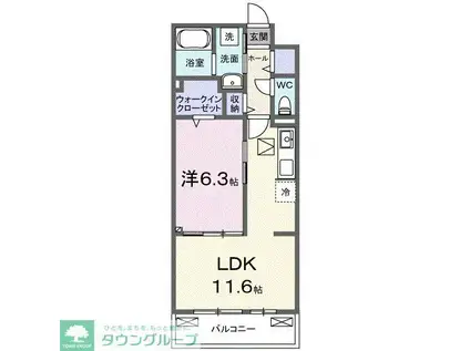 アウル吉祥寺南(1LDK/3階)の間取り写真