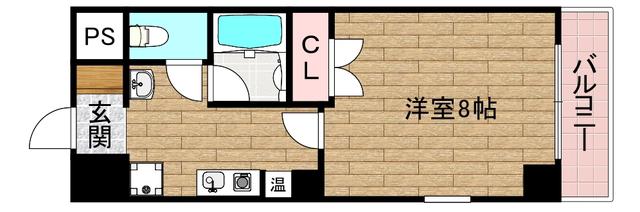 ヴェリッシモ芥川(1K/3階)の間取り写真
