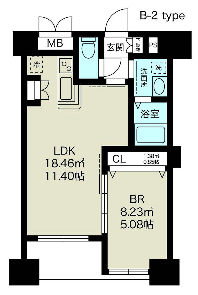 ノルデンハイム江坂(1LDK/10階)の間取り写真