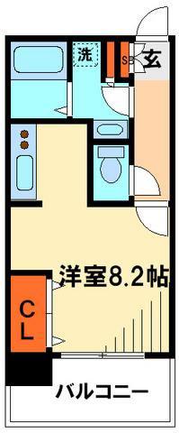 パークホームズ市川ステーションフロント(1K/8階)の間取り写真