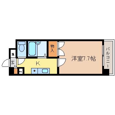 グランデアオキ(1K/2階)の間取り写真