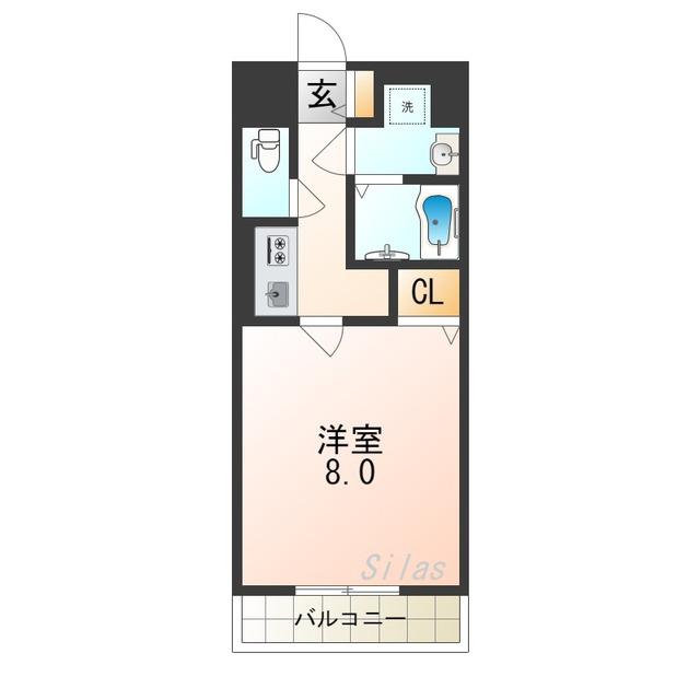 S-RESIDENCE緑橋駅前(1K/7階)の間取り写真