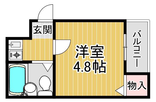 ウィスタリア野田(1K/5階)の間取り写真