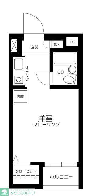 トーシン・フェニックスマンション永福町(ワンルーム/1階)の間取り写真