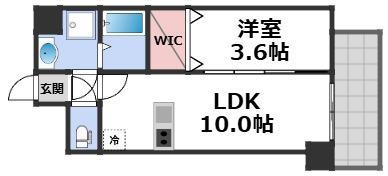 ミラージュパレス天王寺堀越町(1LDK/3階)の間取り写真