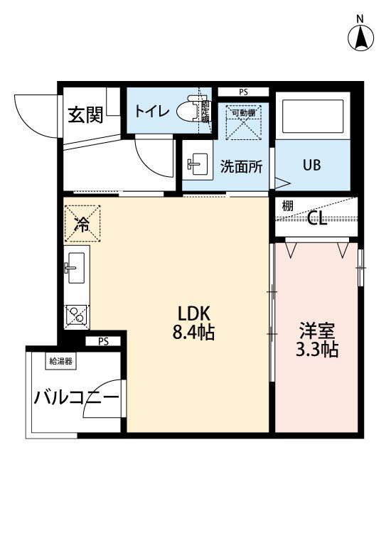 CRASTINE大杉(1LDK/3階)の間取り写真