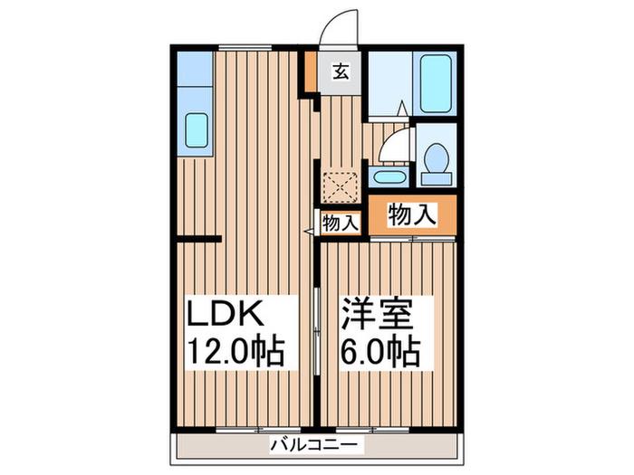 ハイツグレース(1LDK/1階)の間取り写真