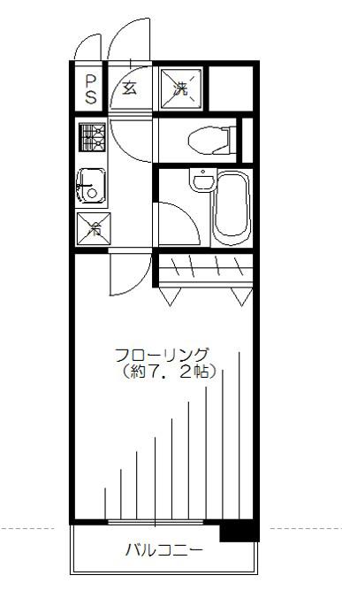 パレステュディオ赤坂(1K/3階)の間取り写真