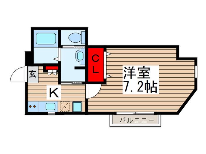アクエ6(1K/1階)の間取り写真