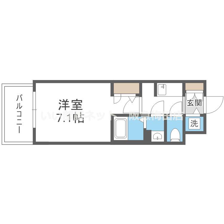S-RESIDENCE大和田ALINE(1K/8階)の間取り写真